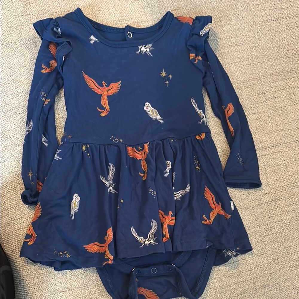 Kyte Baby Harry Potter Flight bodysuit twirl dress